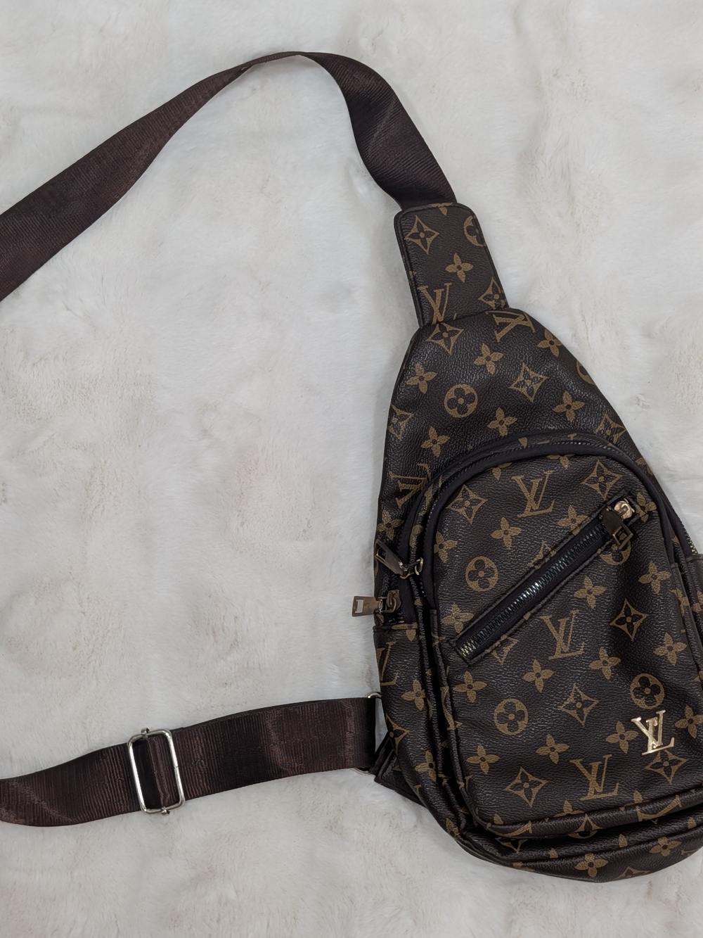 Louis Vuitton Monogram Brown Sling Belt Bag